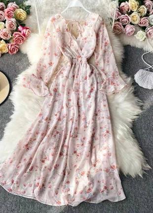 Длинное шифоновое платье ❣️