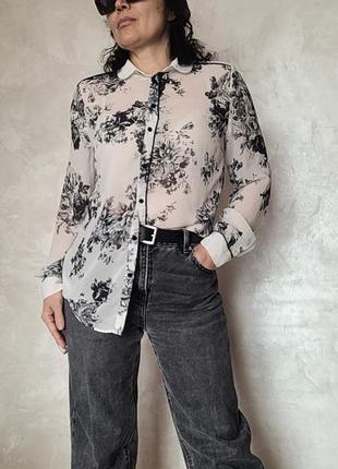 Рубашка блуза принт