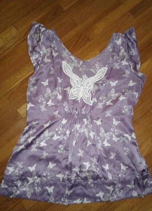 Новая стильная шелковая блузочка south collection 12 (38 евр.)  размера. очень нежная!1 фото