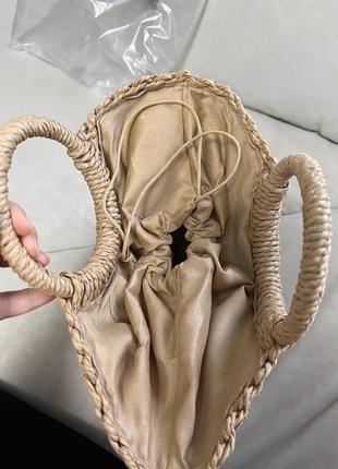 Плетенная сумка с круглыми ручками