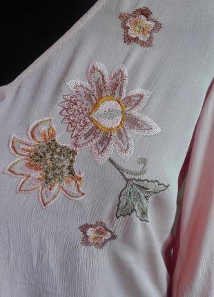 Sale блуза с вышивкой, рукав-колокол на шнуровке #распродажа_meshokable2 фото