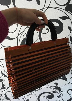 Трендова сумка дерев'яна сумка дерев'яна яна сумка сумка з дерева плетена сумка