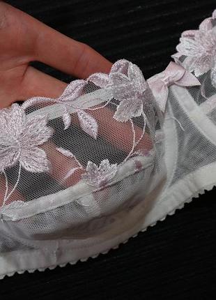 80в-36в повітряний тонкий бюстгальтер на кісточках з чарівною квітковою вишивкою