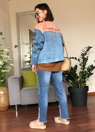 Женская джинсовая куртка wiya (италия) размер m-l2 фото