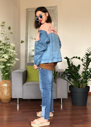 Женская джинсовая куртка wiya (италия) размер m-l4 фото