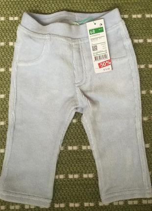 Вельветовые брюки benetton 6-9 month1 фото