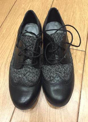 Кожаные женские туфли оксфорды размер 36