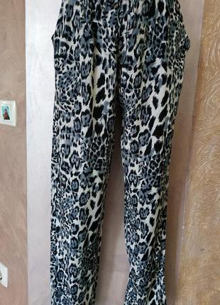 Лёгкие штапельные штанишки 2 расцветки модный принт бесплатная доставка1 фото