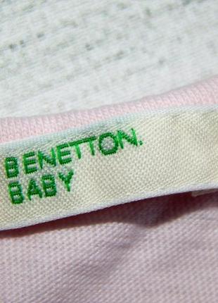 Бавовняна футболка benetton, для дівчинки 6-9 місяців, 68 зростання.4 фото