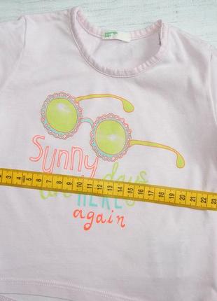 Бавовняна футболка benetton, для дівчинки 6-9 місяців, 68 зростання.3 фото