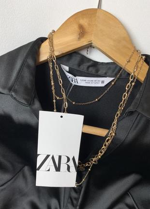 Атласная новая блуза zara3 фото