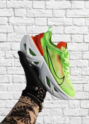 Яркие женские кроссовки nike react platform toxic green.2 фото