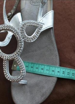Scholl, ортопедические босоножки,сандали,серебро,камение8 фото