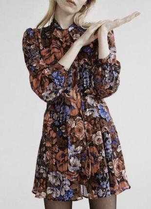 Шифоновое платье в цветочном принте