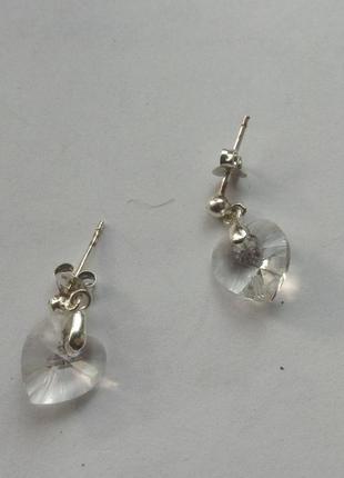 Серьги- гвоздики серебряные.1 фото