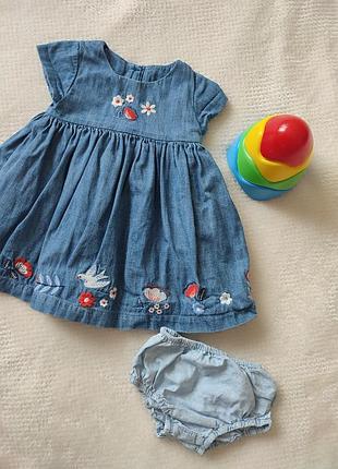Джинсова сукня + трусики на памперс. сукня на дівчину. плаття. сарафан