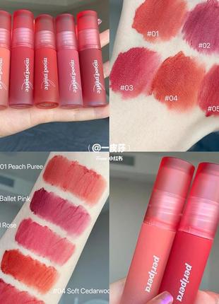 Матовый тинт для губ peripera ink mood matte tint 05 ginger red2 фото