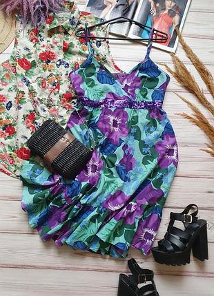 Натуральне коттонове плаття сарафан на тонких бретелях