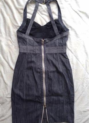 Красивый джинсовый сарафан платье bebe 34-36 2