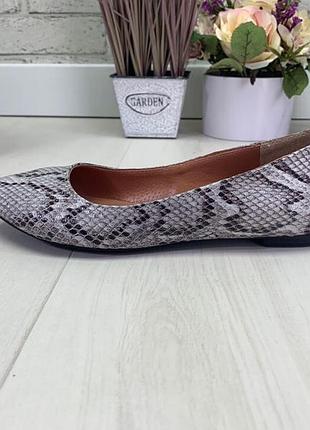 Балетки женские под питон