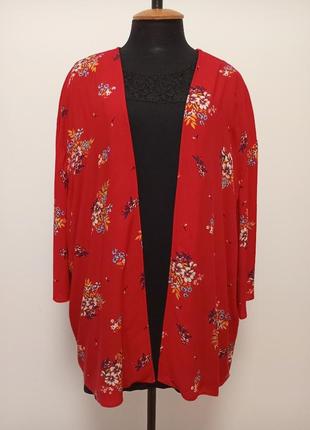 Блузка у квіточку оверсайз без застібки віскоза