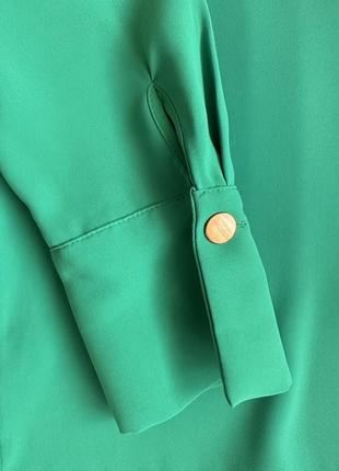 Блуза, блузка, сорочка zara зелена3 фото