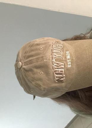 Трендовая винтажная кепка, бейзболка в стиле винтаж new york, бейсболка вынтаж3 фото