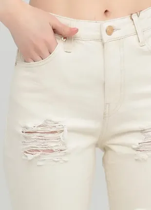 Джинси жіночі,джинси мом,світлі джинси5 фото