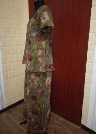 Сукня у квітковий принт двухслойна db collection.5 фото