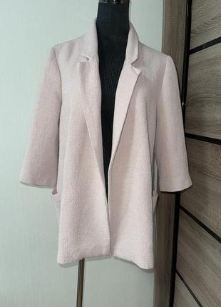 Красивый пиджак жакет нежно розовый2 фото