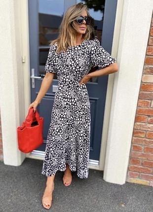 Платье h&amp;m zara primark asos в цветочный принт xs-s