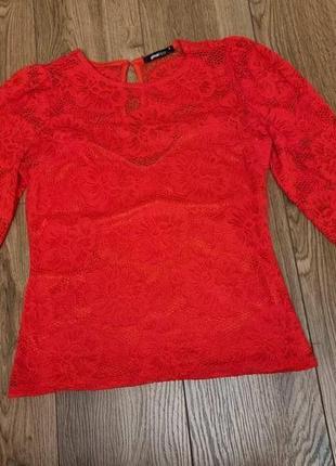 Стильная кружевная кофточка блуза s- m