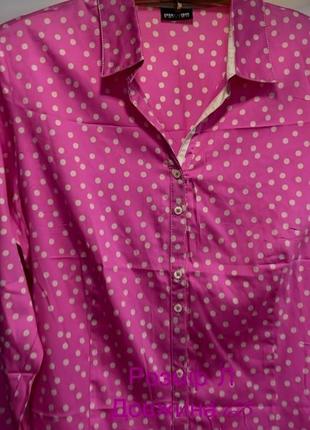 Блуза тоненька бавовна в горохи5 фото