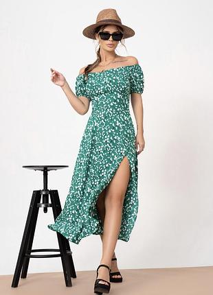 Ретро сукня з розрізом