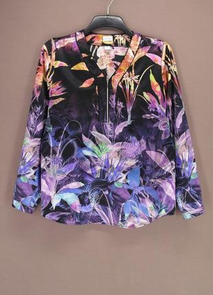 Красивая брендовая атласная кофта, блузка "mona". размер eur40-42.