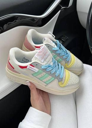 Женские кроссовки кеды adidas forum low 84 multicolor7 фото