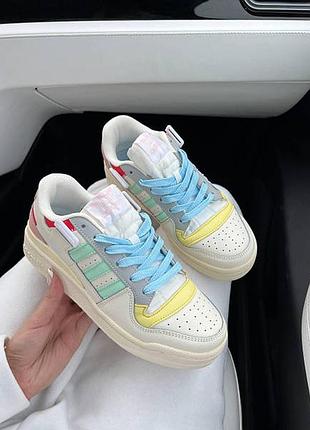 Жіночі кросівки кеди adidas forum low 84 multicolor