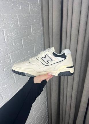 New balance 550 beige/black кроссовки