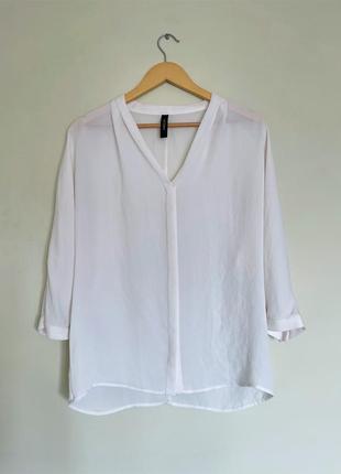 Белая блузка marc cain базовая р.31 фото