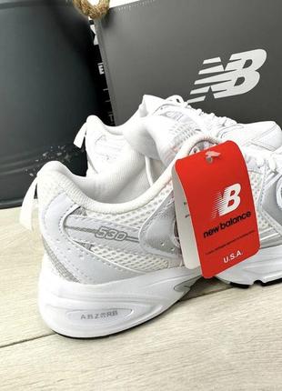 Кроссовки new balance на платформе белые6 фото