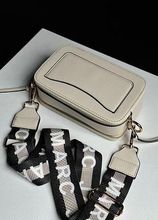 Сумка в стиле marc jacobs the snapsot beige 9