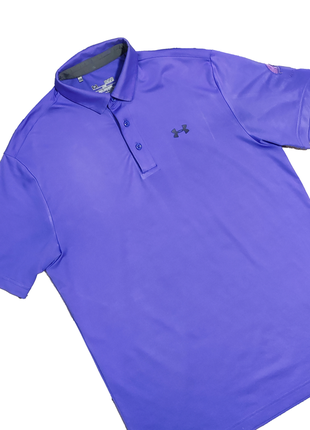 Under armour спортивное поло термо футболка сиреневого фиолетового цвета р. м3 фото