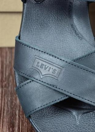 Сандалии мужские кожаные levis nubuck black5 фото