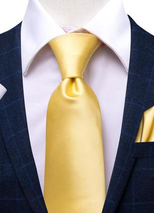 Брендовый золотистый галстук