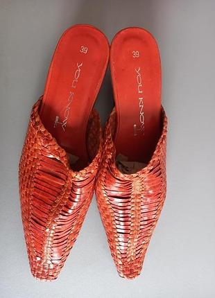 Шльопки, сабо шкіряні бренду you know