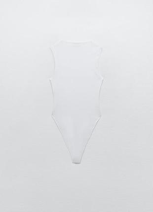 Белое боди без рукава от zara