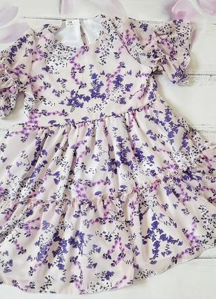 Шифонова сукня з коротким рукавом для дівчинки