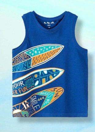 Яскрава літня майка для хлопчика 116 122 128 летняя майка