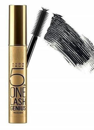 Avon true туш для вій 5-в-1 - (ультрачорна/blackest black) - 10мл.1 фото