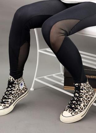 Високі кеди converse leopard7 фото